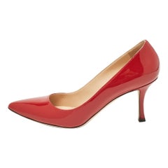 Sergio Rossi Red Patent Leather Secret Pumps Size 37.5