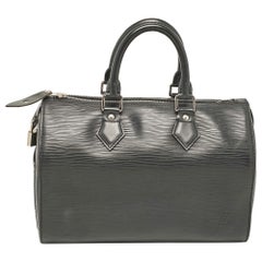 Louis Vuitton Black Epi Leather Speedy 25 Bag