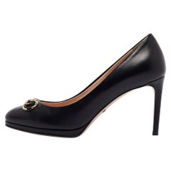Gucci Black Leather Jolene Pumps Size 37.5