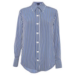 Joseph Camicia Garconne in seta a righe blu S