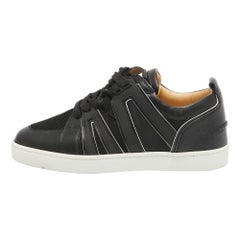 Christian Louboutin - Scarpe da ginnastica basse Vida Viva in pelle e tessuto nero Taglia 39