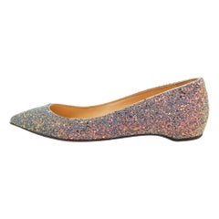 Christian Louboutin Multicolor Glitter Kate Ballet Flats Size 35