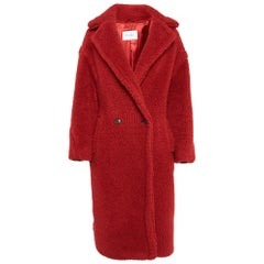 Max Mara Abrigo con doble botonadura Osito Rojo M