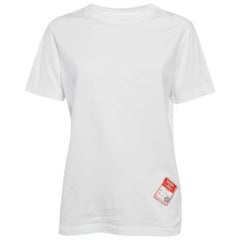 Kenzo White Logo Patch Jersey Crew Neck T-Shirt S