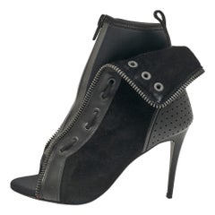 Alexander Wang x H&M Bottes en cuir et daim Scuba noires 39