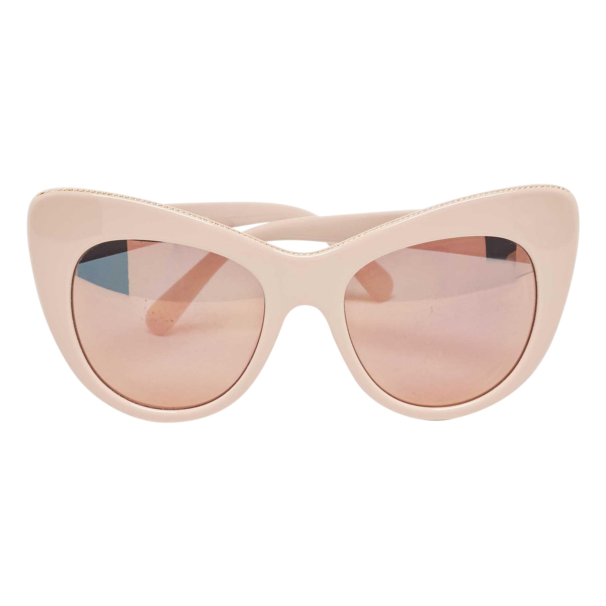 Stella McCartney Beige/Black Chain Cate Eye Sunglasses