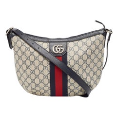 Gucci Blue/Beige GG Supreme Canvas Small Ophidia Crossbody Bag