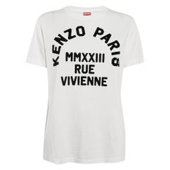 T-shirt Kenzo blanc imprimé horloge S
