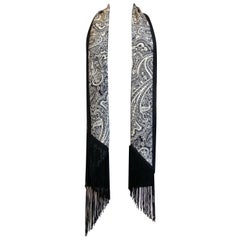 Foulard de Paisley blanco y negro Saint Laurent