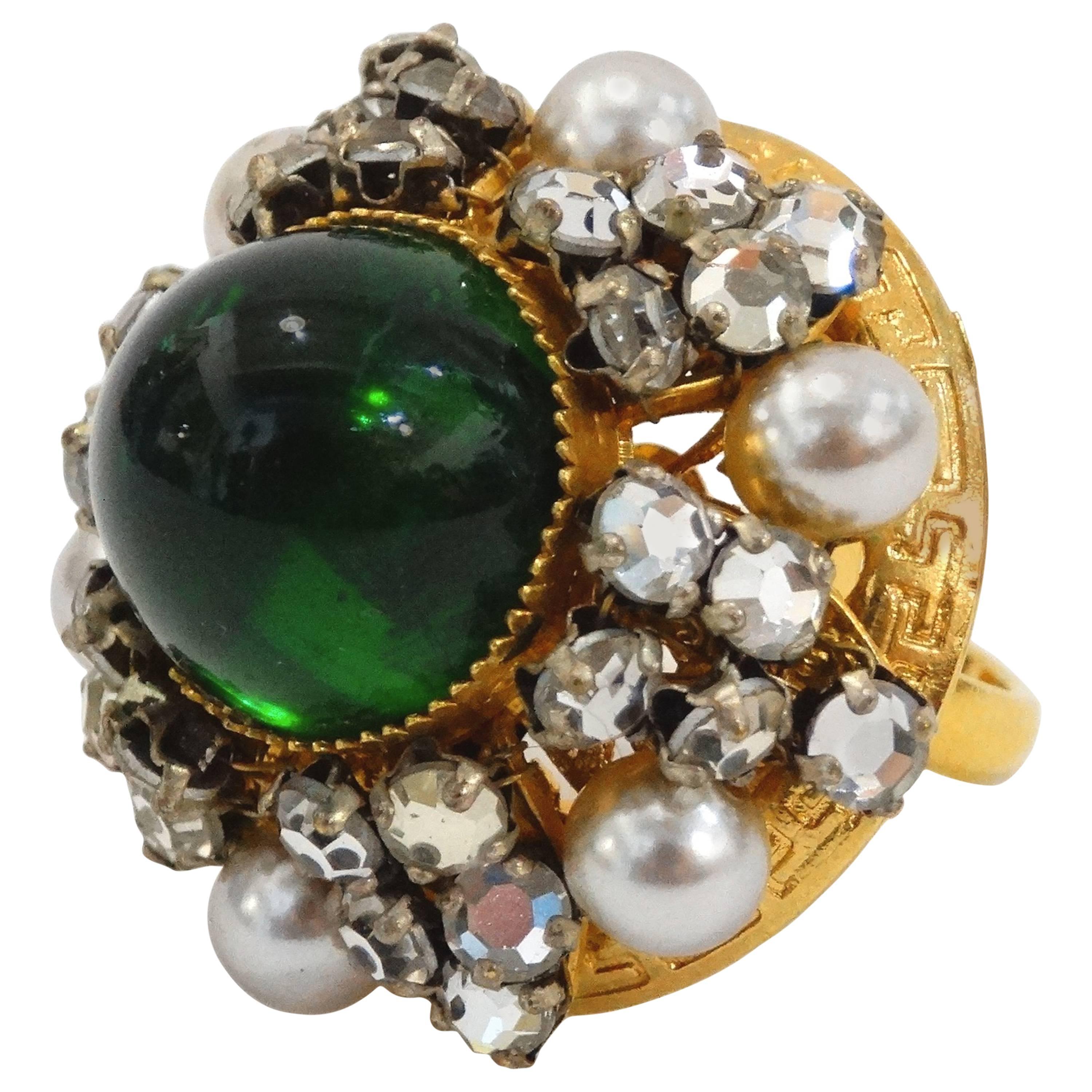 1970s William De Lillo Cocktail Ring