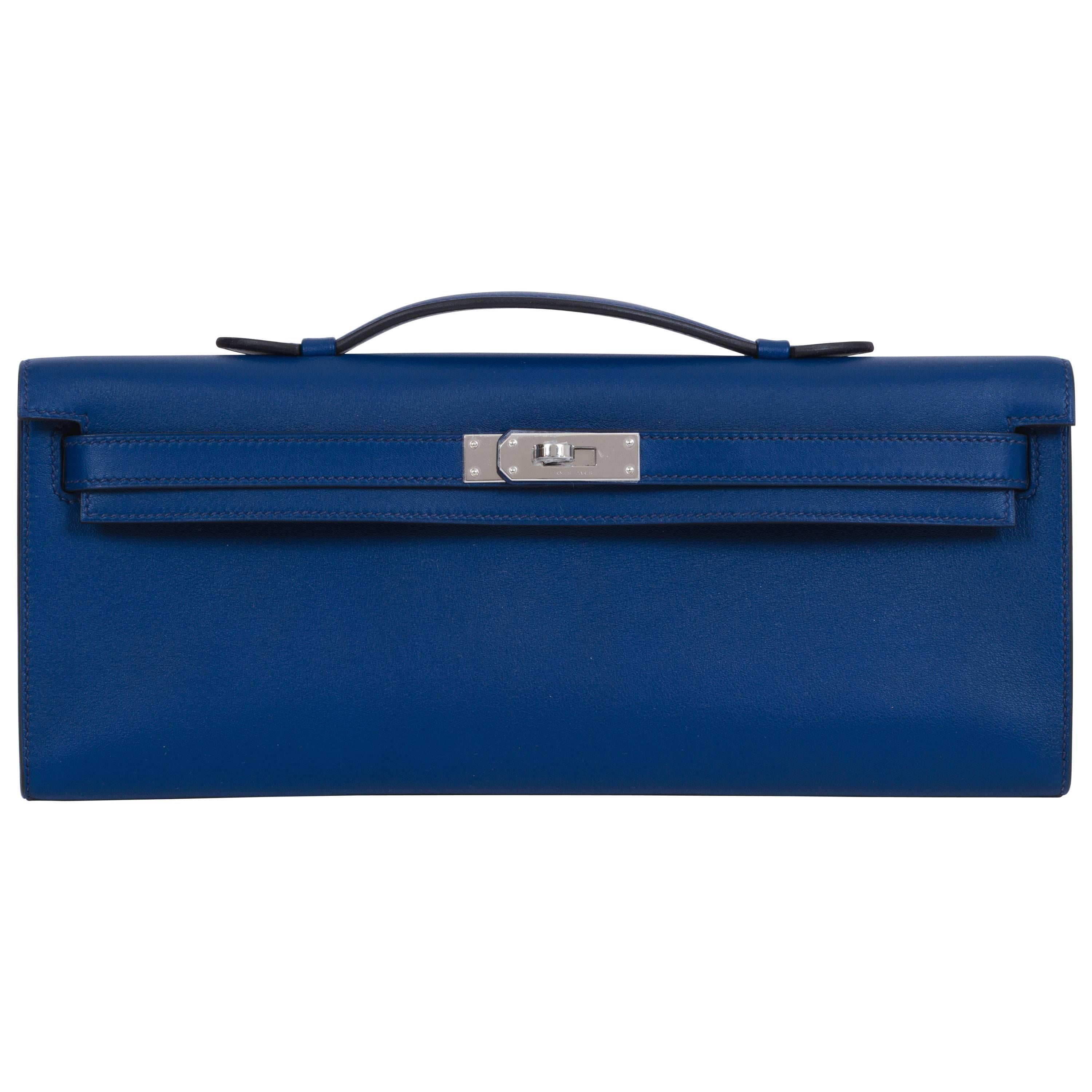 Hermes New Kelly Cut Bleu Saphir