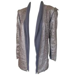 ibiza made 70s knit coat with python appliqués 9