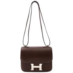 Brand New Hermès Constance Mini Moka Butler Leather 12