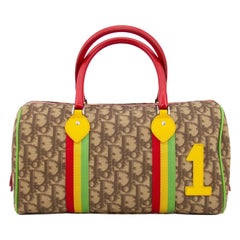 Early 2000s Christian Dior Rasta Collection Boston Bag