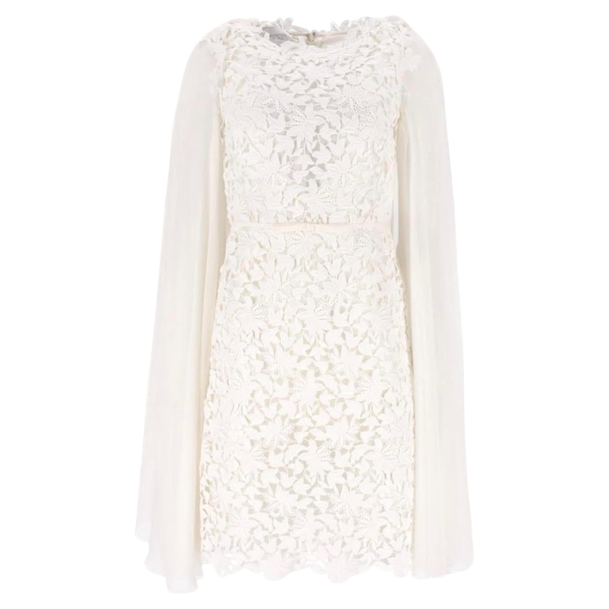 Giambattista Valli Guipure Lace Cape Dress For Sale