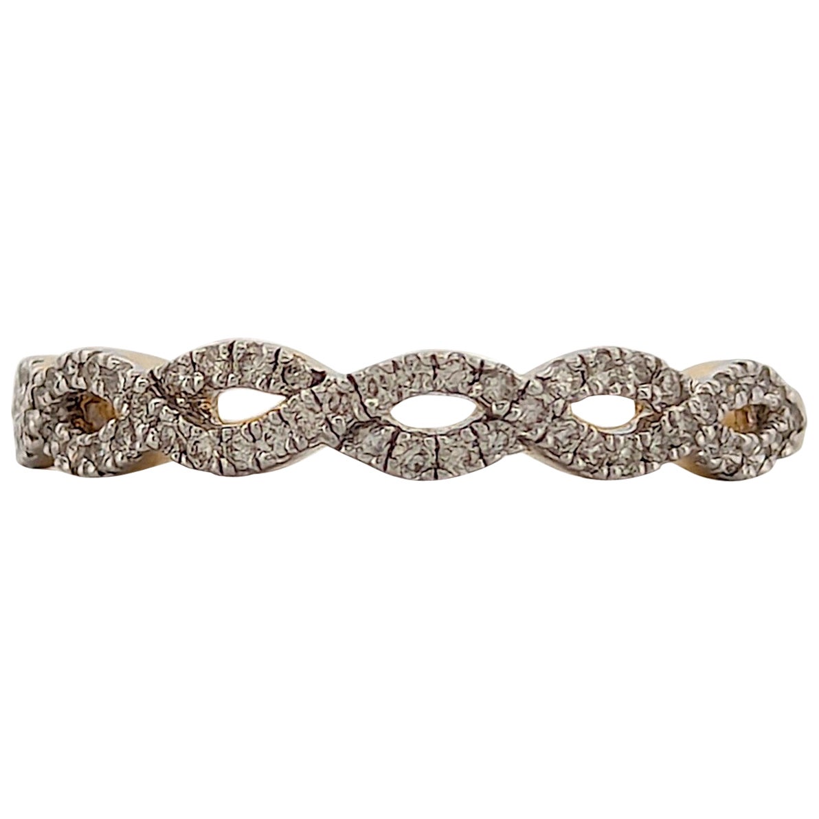 Agatha  Anillo de diamantes de oro amarillo de 14 quilates, diamante de 0,23 quilates, talla 7,25