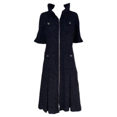 Chanel New Iconic Globalization Black Tweed Jacket Dress 40 FR