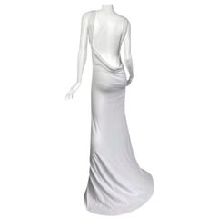 ANN DEMEULEMEESTER Fw2021 WHITE BACKLESS MAXI DRESS