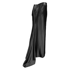 ALEXANDER MCQUEEN SS1999 «No. 13» BLACK SILK MAXI SKIRT