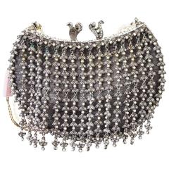 EDIDI Bag / Clutch Jewel Pearl Encrusted Hand Made Evening Purse Pearl Handle 5