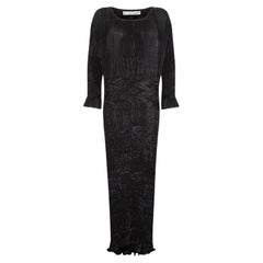 Vintage 1990s Patricia Lester Fortuny Pleated and Beaded Dress