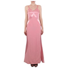1990er Blasen Gummi Rosa Seidenfaille-Kleid