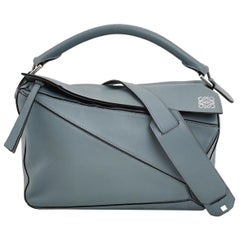 Loewe Puzzle - Sac à bandoulière en cuir de veau bleu frêne de taille moyenne
