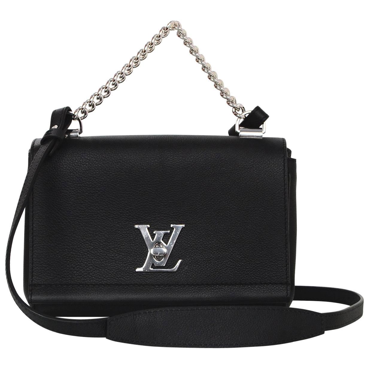 Louis Vuitton 2016 Black Leather Lockme II BB Crossbody Bag