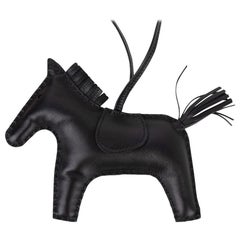 Hermes Limited Edition So Black Rodeo Horse MM Bag Charm