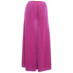 Missoni Pantalones palazzo de punto de lúrex rosa M