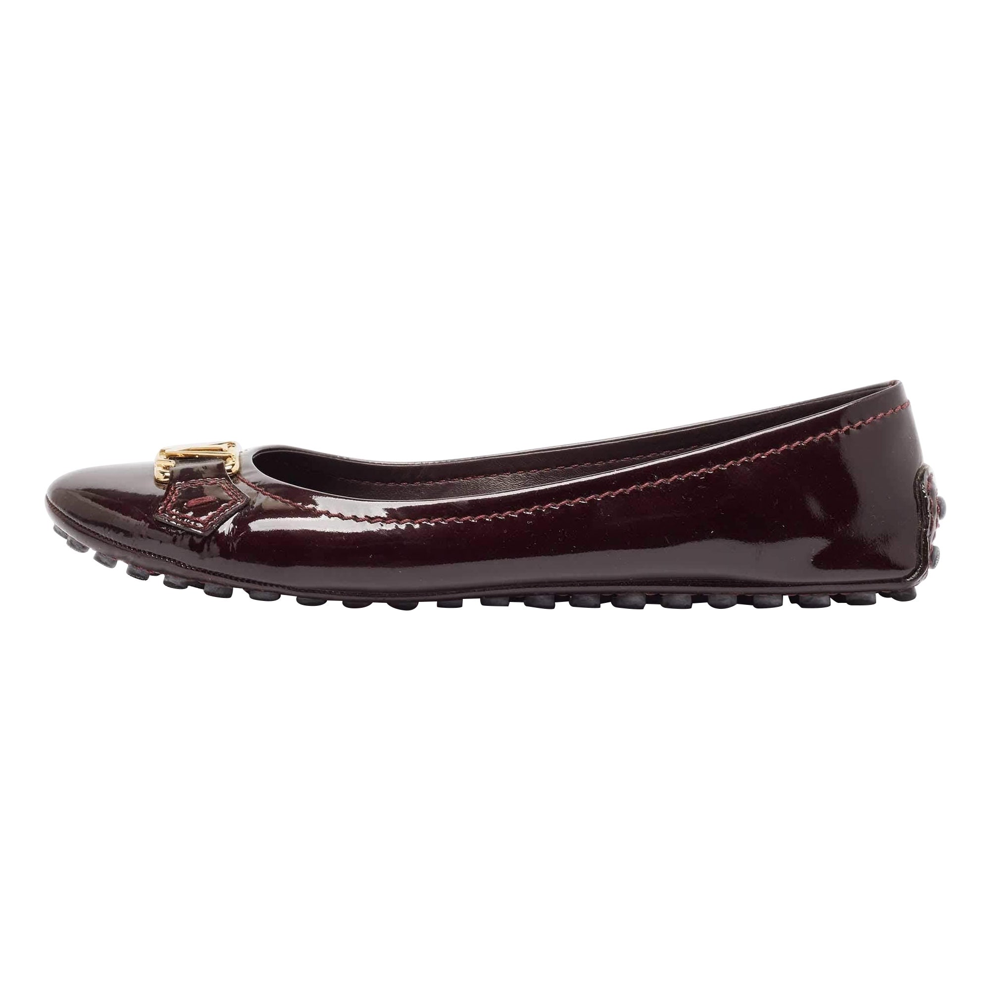 Bailarinas Oxford de charol burdeos Louis Vuitton talla 37.5