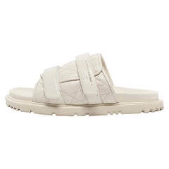 Dior Cream Quilted Leather Mules Size 41