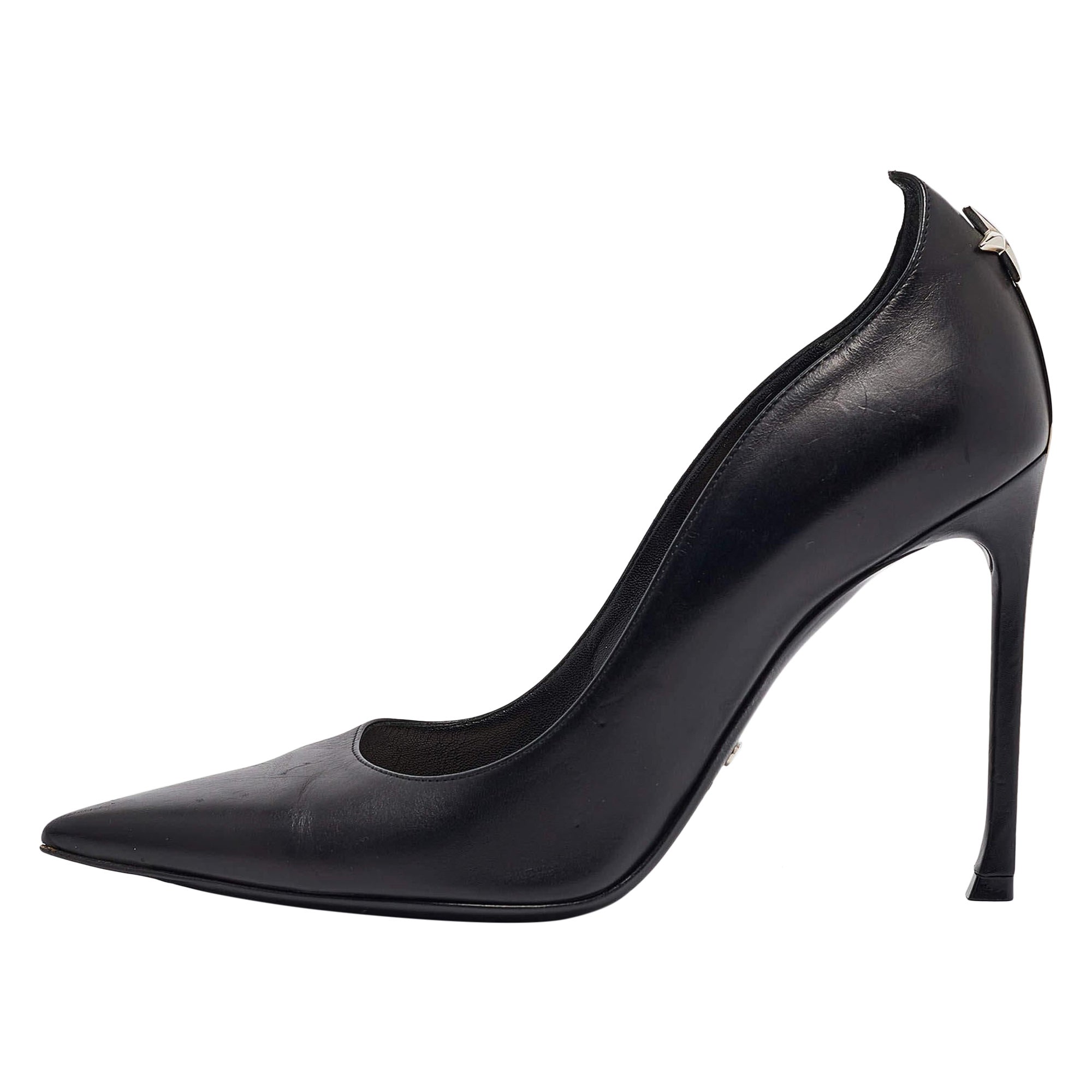 Dior Black Leather Cherie Pointed Toe Pumps Size 39