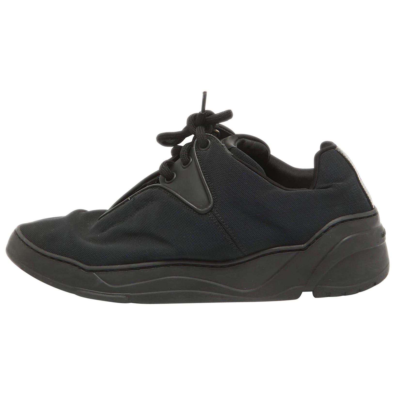 Dior Black Canvas and Leather Lace Up Sneakers Size 39