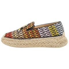 Christian Louboutin Alpargata Crucero de rafia multicolor Talla 39