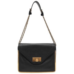 Chloe Black Leather Medium Sally Flap Shoulder Bag