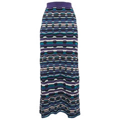 M Missoni Gonna midi in maglia a motivi multicolore M. I.