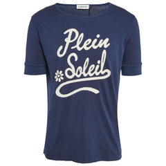 Lanvin Navy Blue Cotton Patch Work T-Shirt L