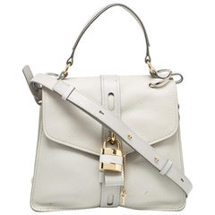 Bolso de asa superior Aby Day mediano de piel gris de dos tonos de Chloe