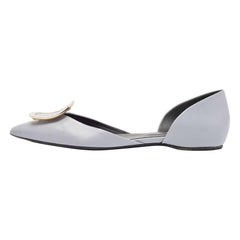 Roger Vivier Ballerine in pelle grigia misura 37