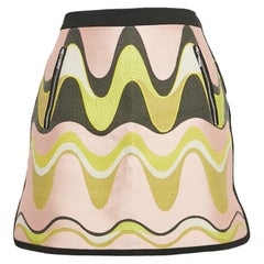 Emilio Pucci Pink Wave Jacquard Mini Skirt M