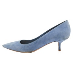 Dior Blue Suede Cherie Pumps Size 41