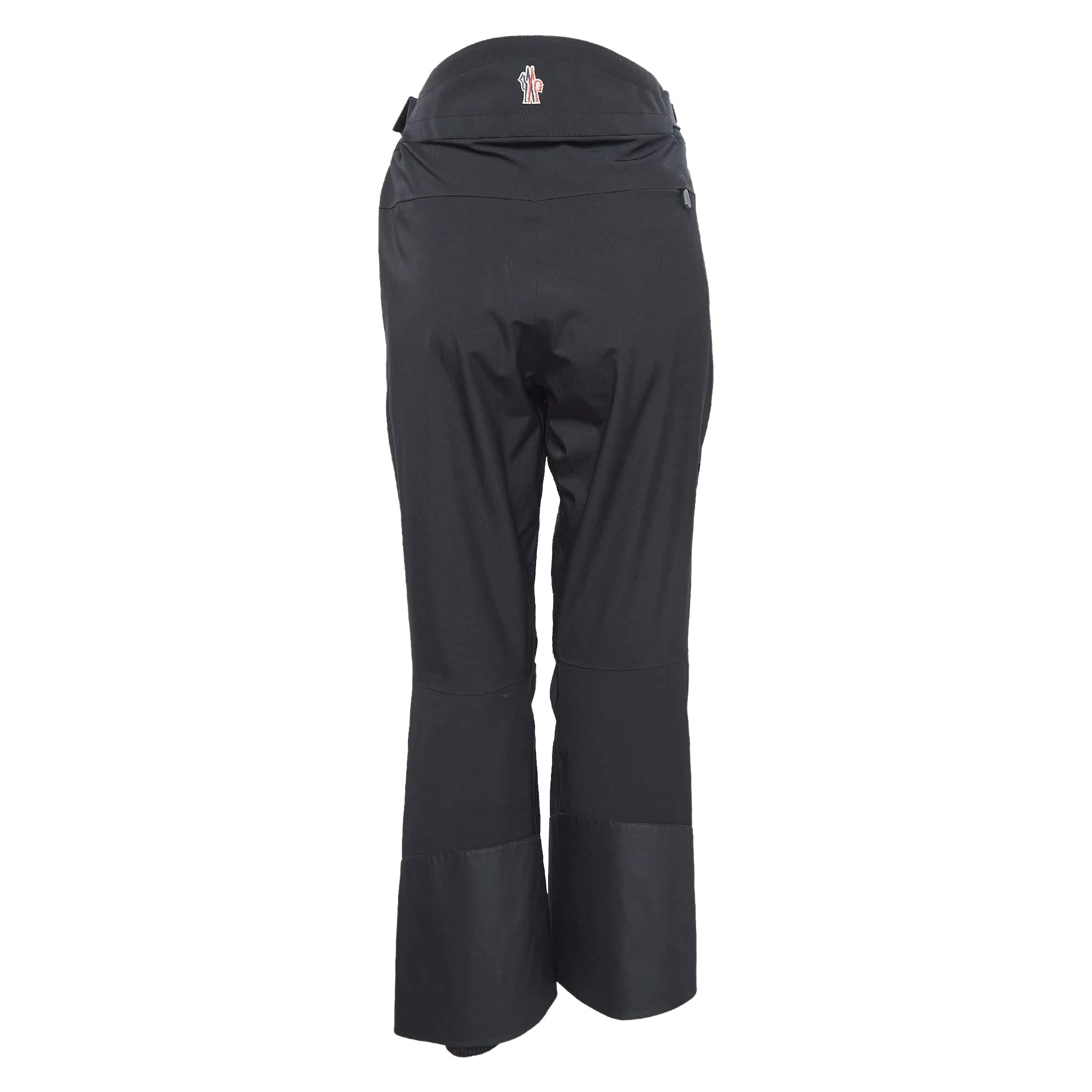 Moncler Grenoble Schwarze Nylon-Skihose M