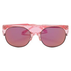 Anderne Lunettes de soleil ovales à monture Hero miroirs roses