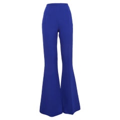 Safiyaa Azzure Blue Stretch Crepe Flared Pants M