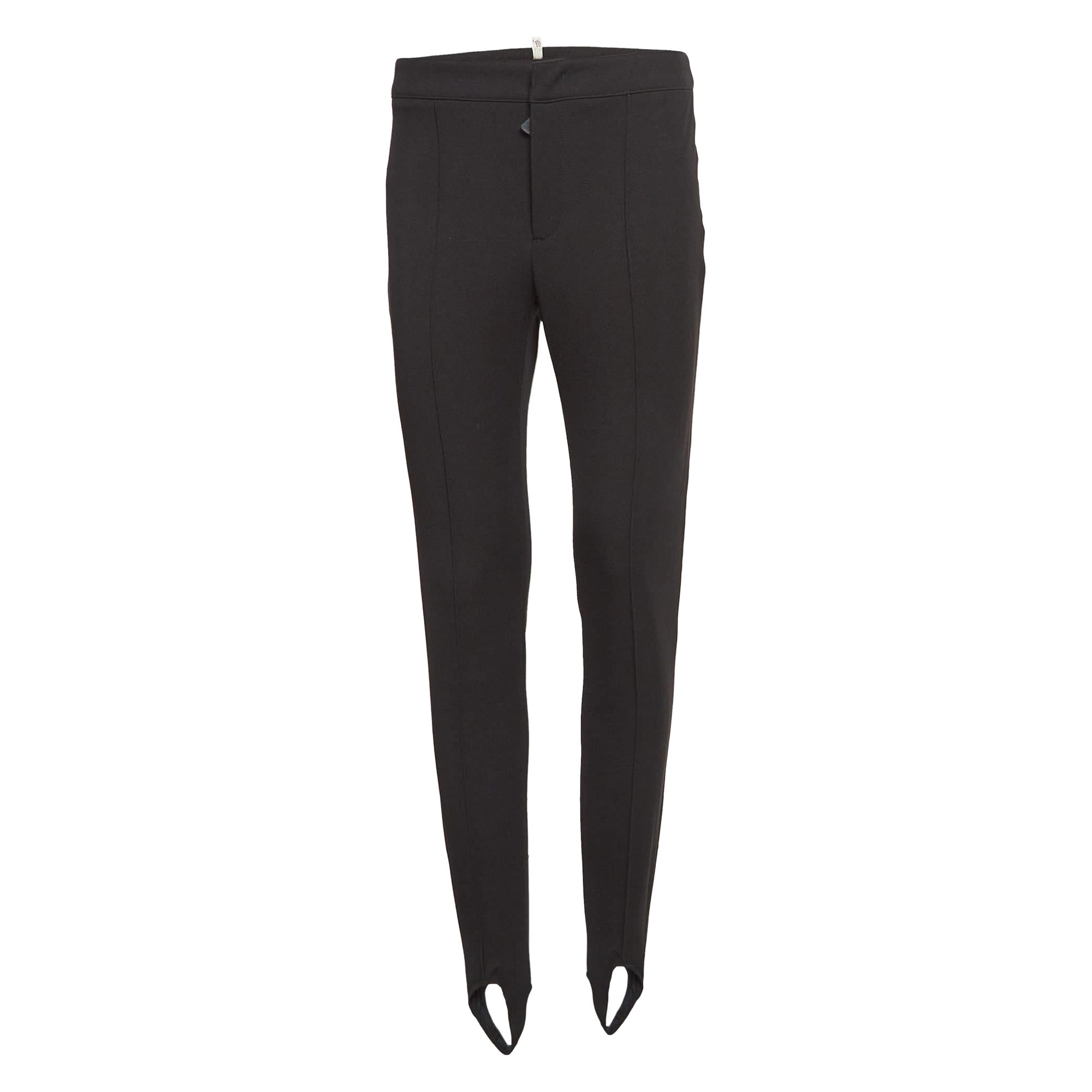 Moncler Grenoble Nero Maglia Tecnica Pantaloni da sci con staffa M. I.