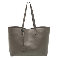 Saint Laurent Grey Leather East West Tote