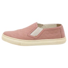 Gucci Mauve Microguccissima Leder Slip On Turnschuhe Größe 37,5