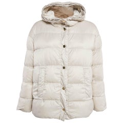 Chaqueta de plumón reversible Max Mara The Cube Crema Poliamida S