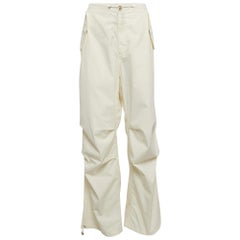 Dion Lee Ivory White Cotton Blend Toggle Parachute Pants S